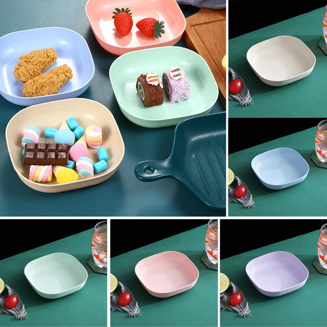 5 Pcs Microwaveable Plates Nut Cake Snack Dessert Storage Tray