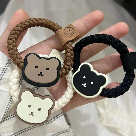 1 Pcs Cute Teddy Bear Ponytail Headband(Random Colour)