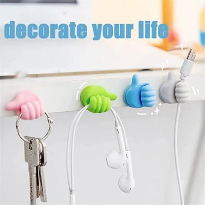 5 Pcs Self Adhesive Wall Thumb Hook (Random Colors)