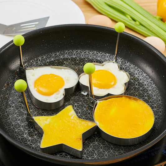 4 Pcs Stainless Steel Fried Egg Molds