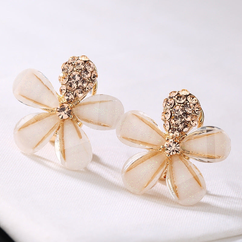 Shiny Rhinestone Acrylic Bejeweled Earrings