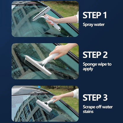 Spray & Wipe Window Cleaner – 3-in-1 Squeegee for Glass, Mirrors & Surfaces