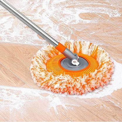 Stainless Steel Mop Rod with 360° Swivel Rotation
