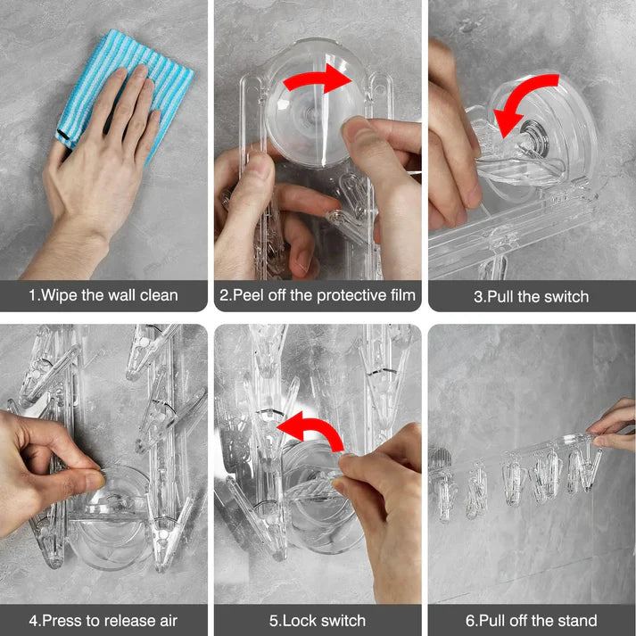 Suction Cloth Drying Rack