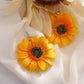 Sunflower Fish Hook Style Girl Resin Earrings