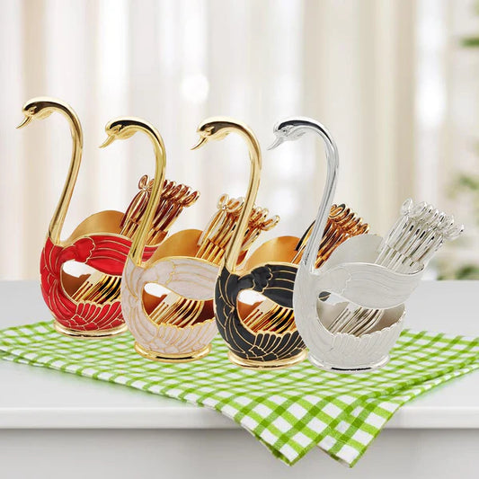 Classy Swan Spoon Set