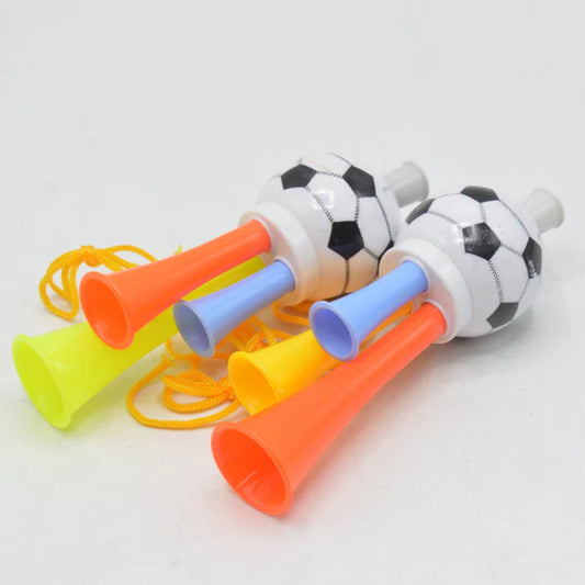 Three Tone Mini Kids Plastic Football Horn Toy, Under One Dollar 