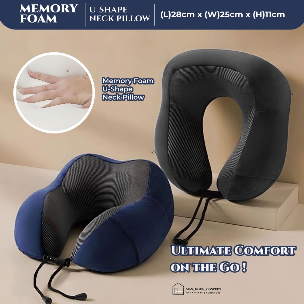 Travel Neck Support Pillow with Soft Breathable Fabric