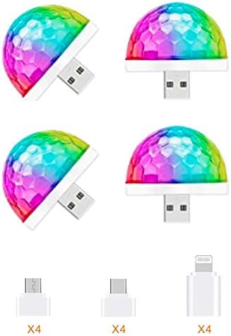 URAQT USB Mini Disco Ball Licht,3 Stück DJ Ball USB Party