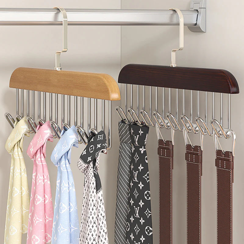 1 Pcs High Quality Wooden Multifunctional Multi Hook Hanger