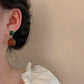 Vintage Style Resin Gemetric Clip Earrings