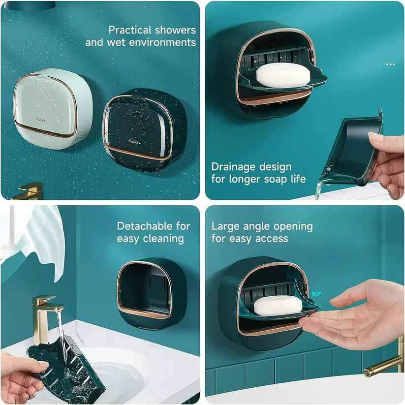 Luxury Bath Soap Holder With Water Drain Tray, Home and Living 