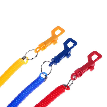 3PC Elastic Spring Coil Strap Rope Lanyard Keychain