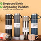 3 Cup Double-Layer Stainless Steel Vacuum Flask Set