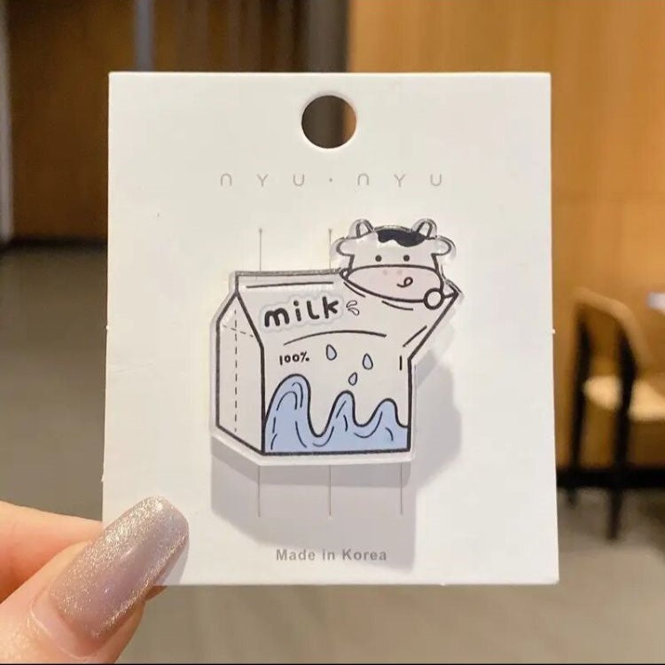 Cow Milk Box Bagde Pin
