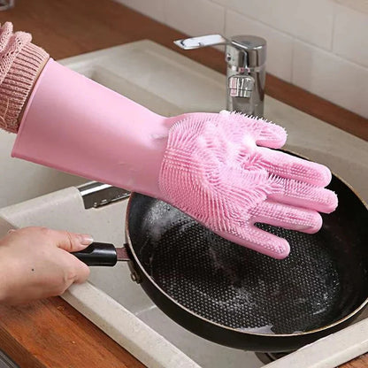 1 Pair Silicone Cleaning Gloves