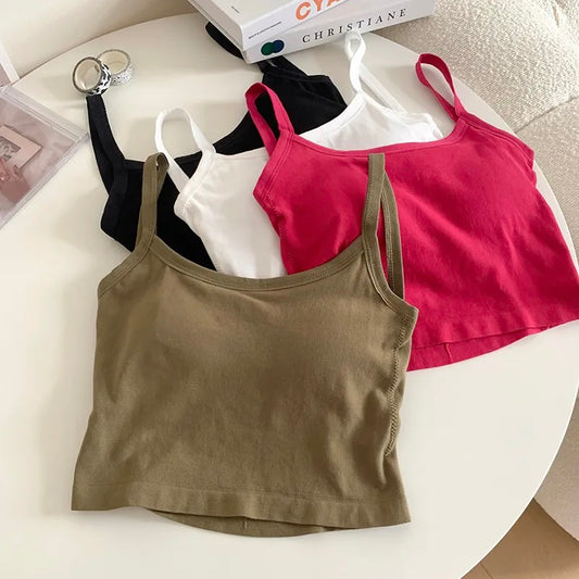 Women Backless Camis Padded Fixing Cup Bra (Free Size)