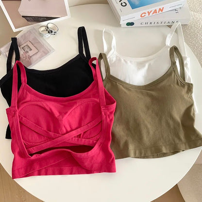 Women Backless Camis Padded Fixing Cup Bra (Free Size)