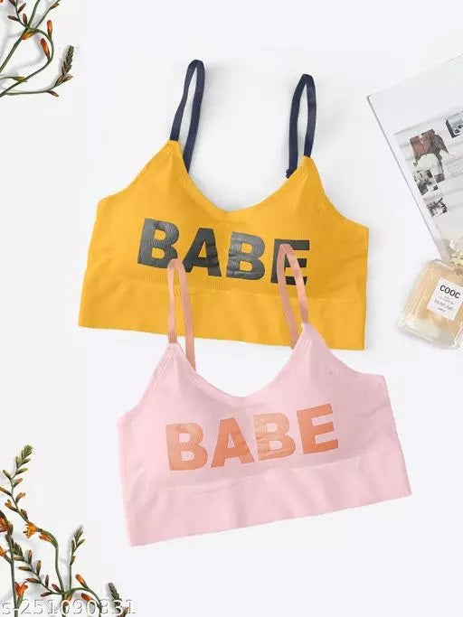 Women Sports Korean Style Sleeveless Bra (Free Size)