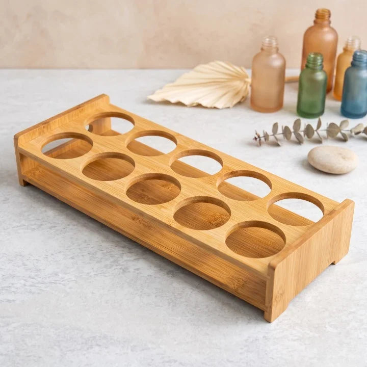 Wooden Egg Storage Tray – 12-Slot Egg Organizer for Kitchen