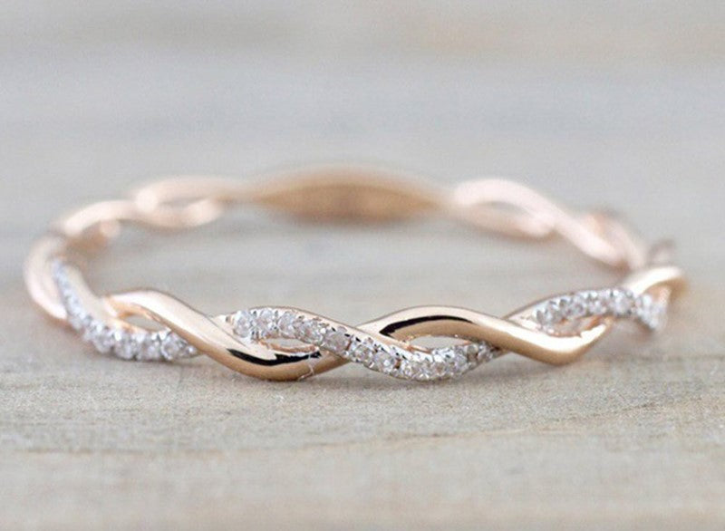 Golden Twisted Rings For Women