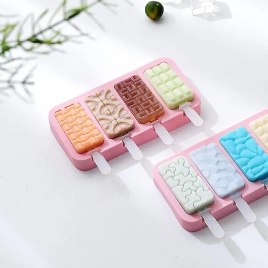 4 in 1 Silicone Popsicle Ice Cream Mold