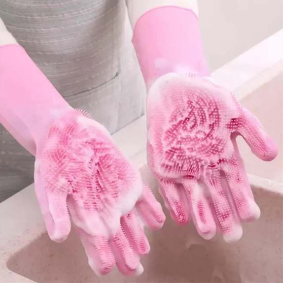 1 Pair Silicone Cleaning Gloves