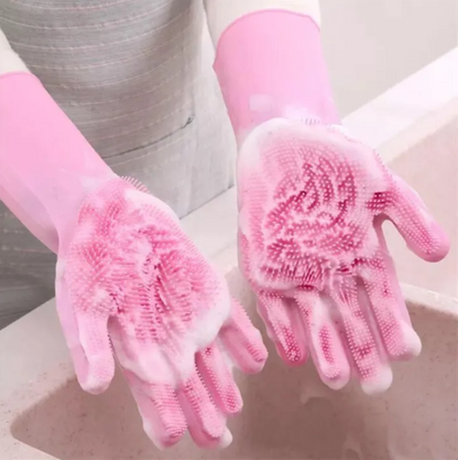 1 Pair Silicone Cleaning Gloves