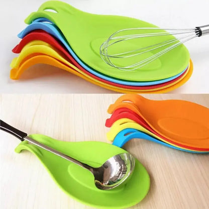 Pack Of 5 Heat Resistant Plastic Spoon Shelf Rest Spatula Holder