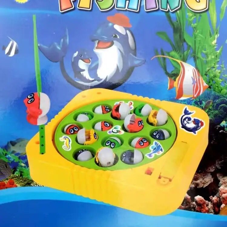 Kids Fishing Game with Fishing Rode And Fishes(Random Colour)