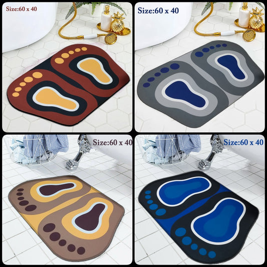 Anti-Skid Foot Print Door Mat(Random Colour)