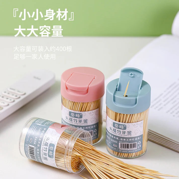 Compact Toothpick Dispenser with 400 Toothpicks