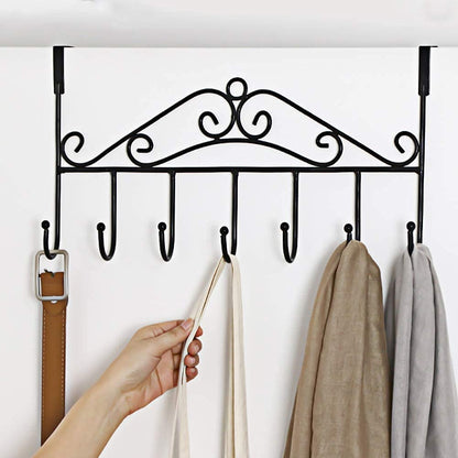 Multi-Purpose 7 Hooks Over The Door Hanger Rack