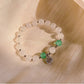 White and Green Emerald Bracelet