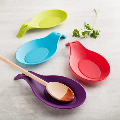 Pack Of 5 Heat Resistant Plastic Spoon Shelf Rest Spatula Holder