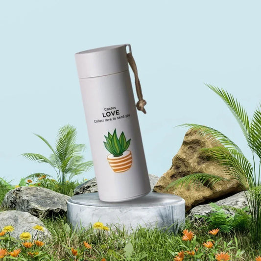 Cactus Design Insulated Water Bottle