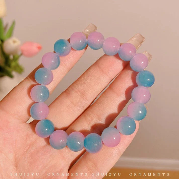 Elevate Your Wrist with the Stylish Spectrum of our Gradient Color Bead Bracelet