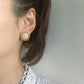 Vintage Pearl-Encrusted Gold Earrings