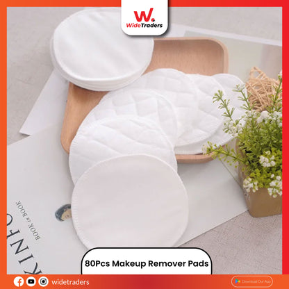 80pcs Reusable Cotton Washable Makeup Remover Pads