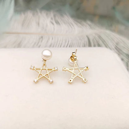 Pearl Star-Shaped Earrings: Radiant Elegance for Every Occasion