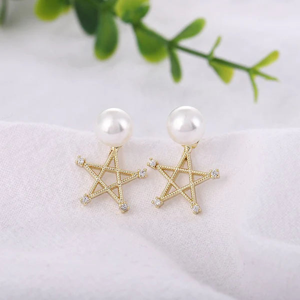 Pearl Star-Shaped Earrings: Radiant Elegance for Every Occasion