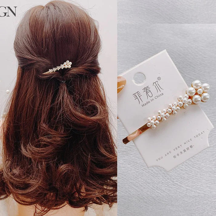 Timeless Elegance: Pearls Beads Hair Clip for Your Hair