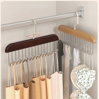 1 Pcs High Quality Wooden Multifunctional Multi Hook Hanger