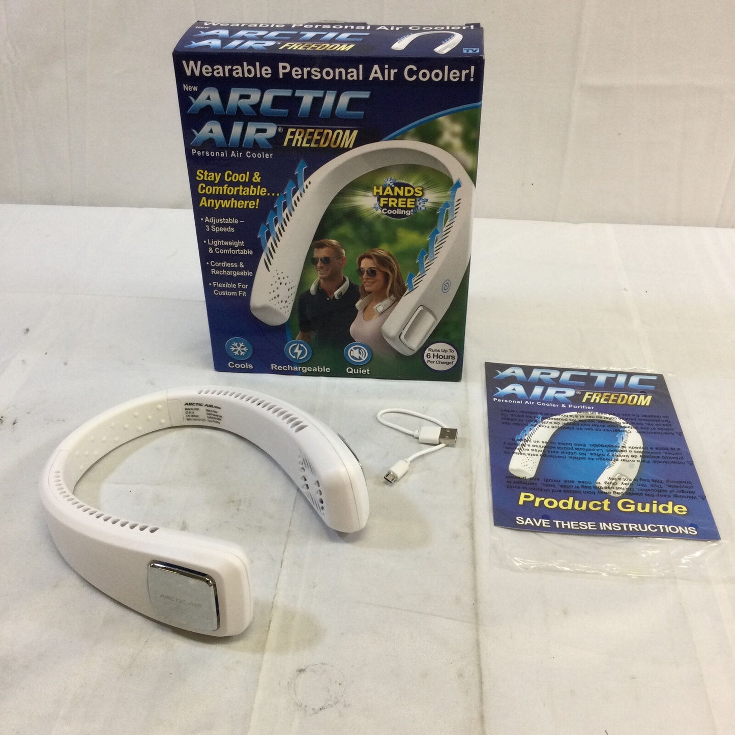 Arctic Air Freedom Handsfree Portable Personal Air Cooler Neck Fan