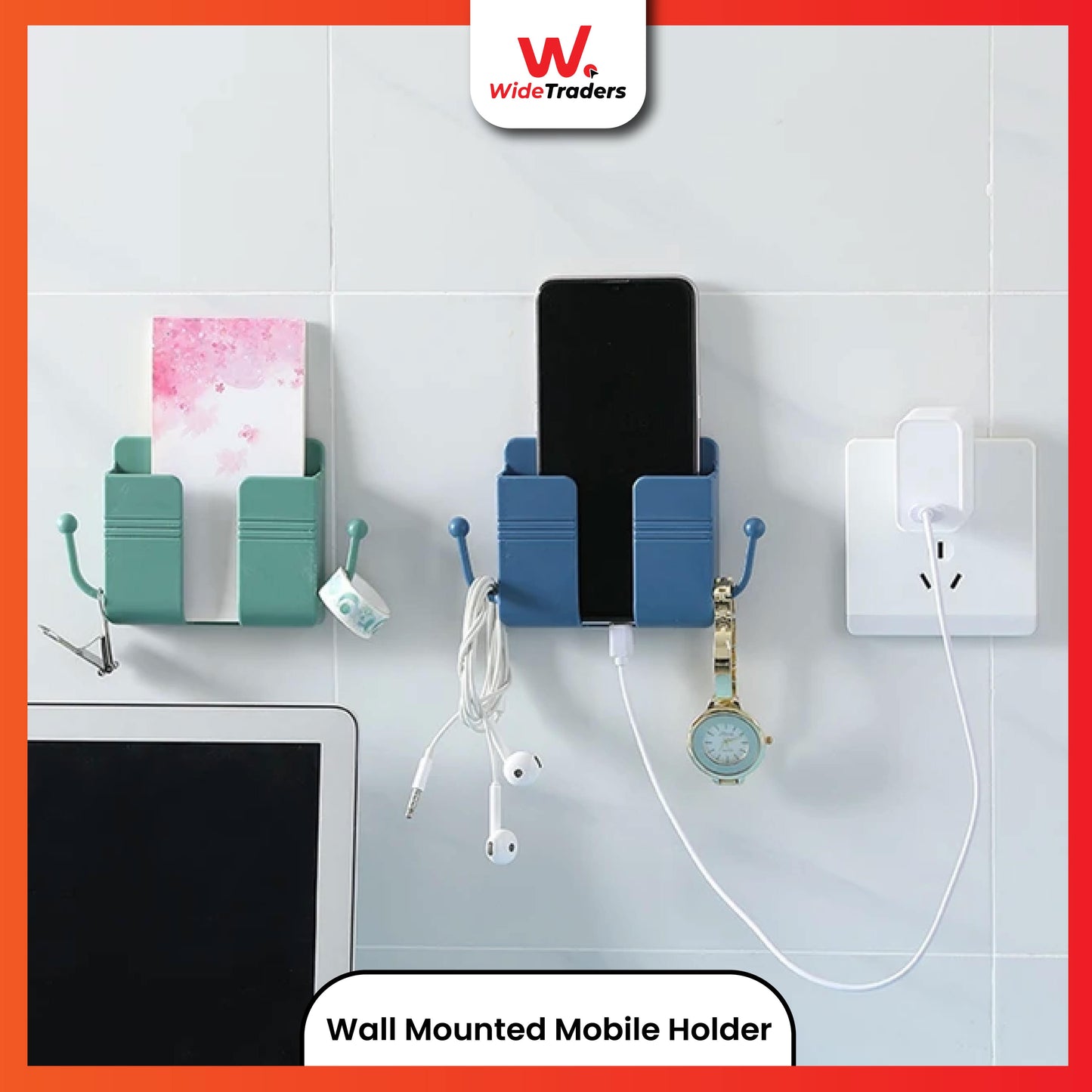 Wall Mount Remote Control Phone Holder