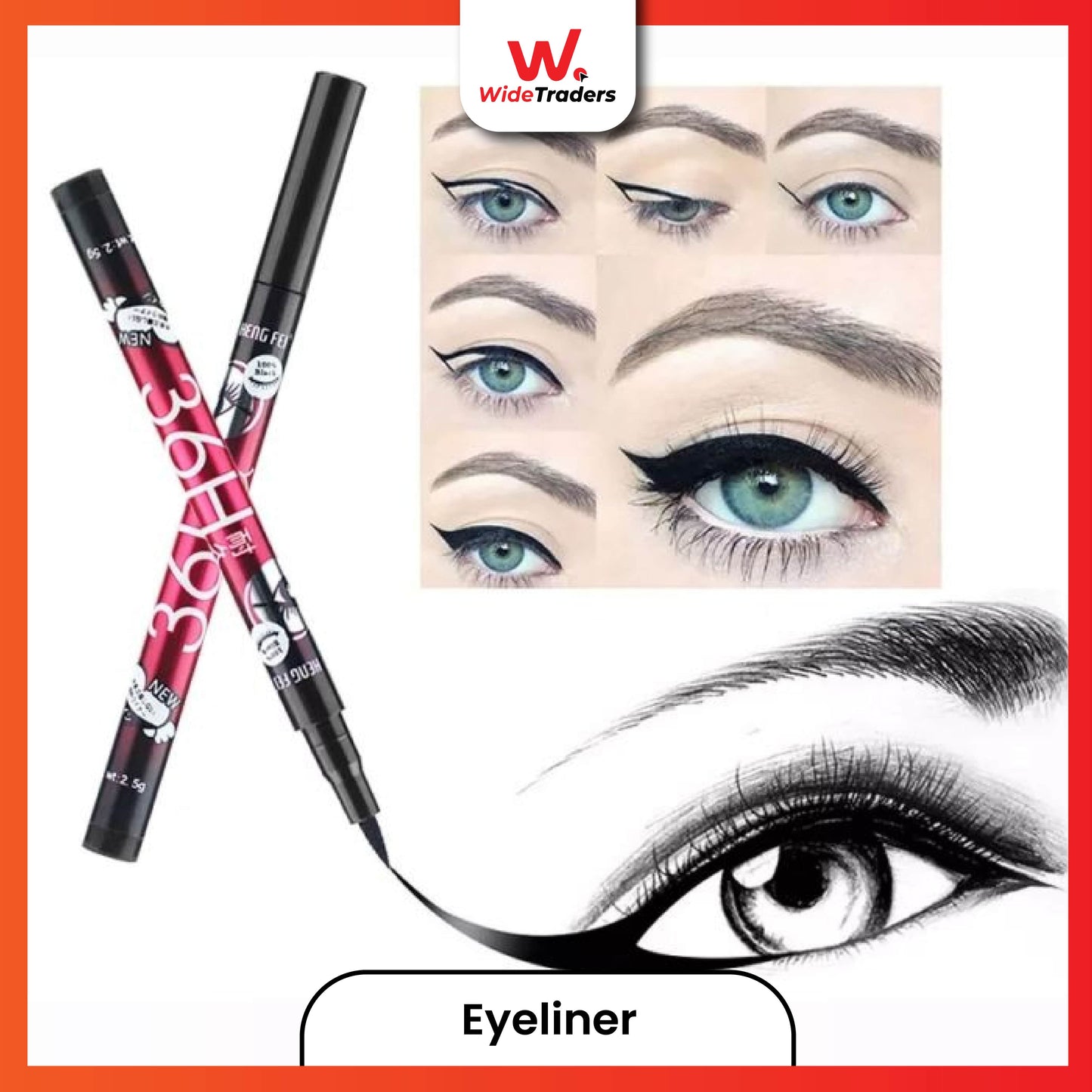 36H Liquid Black Pencil Waterproof Eyeliner