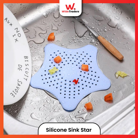 3Pcs Silicone Star Shaped Sink Filter Hair Catcher Strainers for Sink