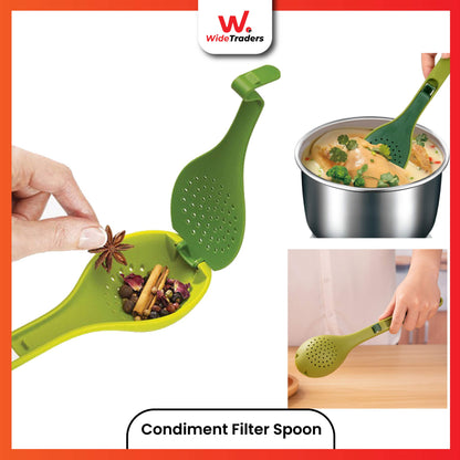 Long Handle Multi-purpose Condiment Filter Spoon