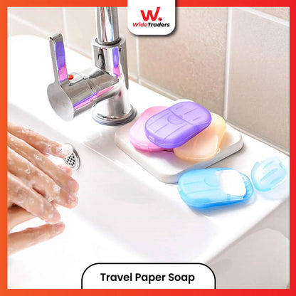 20Pcs Handy Travel Portable Anti-Bacterial Clean Paper Soap (Pack Of 2)