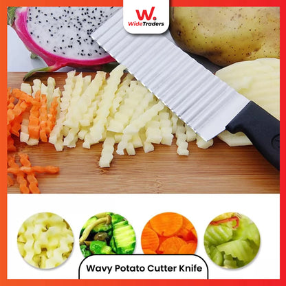 Stainless Wavy Potato Fries Cutter Knife